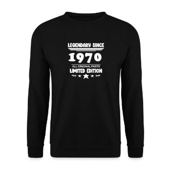 Année de construction 1970 - né en 1970 - Sweat-shirt Unisexe - noir - Devant - Alina (178cm) & Michal (187cm)