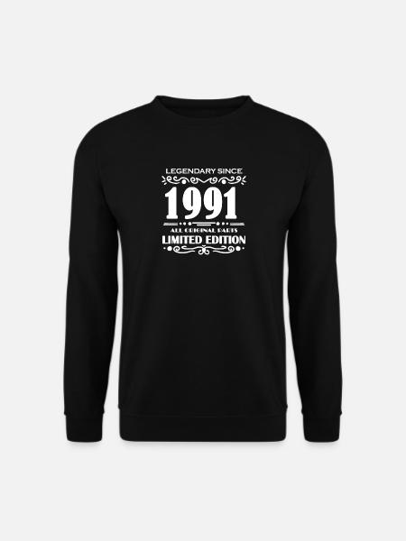 1991 - Baujahr 1991 - Jahrgang 1991 - Unisex Pullover - Schwarz