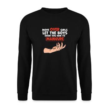 Place Da Girl Funny Manicure - Unisex Sweatshirt - black - Front - Alina (178cm) & Michal (187cm)
