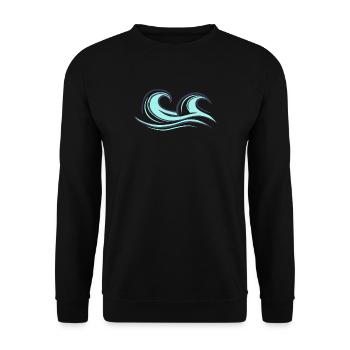 Surfer Wave Gift Surfer Boy Girl Dude Surf - Unisex Sweatshirt - black - Front - Alina (178cm) & Michal (187cm)