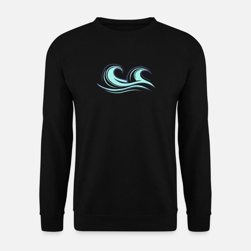Surfer Welle Geschenk Surfer Boy Girl Dude Surf - Unisex Pullover - Schwarz