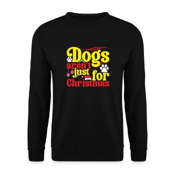 Christmas Message for Dog Lovers - Unisex Sweatshirt - black - Front - Alina (178cm) & Michal (187cm)