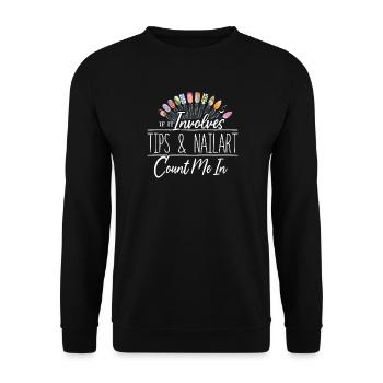 S’il s’agit de conseils et de nail art nail designer - Sweat-shirt Unisexe - noir - Devant - Alina (178cm) & Michal (187cm)