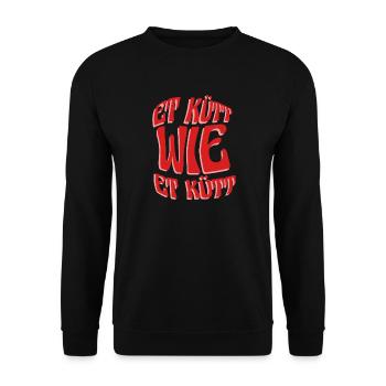 Köln Et Kütt Wie Et Kütt Kölner Grundgesetz Kölsch - Unisex Pullover - Schwarz - Vorne - Alina (178cm) & Michal (187cm)