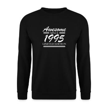 1995 - Jahrgang 1995 - Fantastisch seit 1995 - Unisex Pullover - Schwarz - Vorne - Alina (178cm) & Michal (187cm)