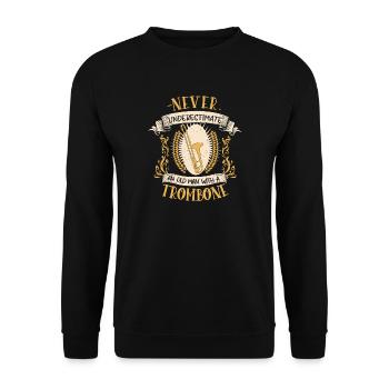 Trombone Musicien Instrument Musique Cadeau - Sweat-shirt Unisexe - noir - Devant - Alina (178cm) & Michal (187cm)