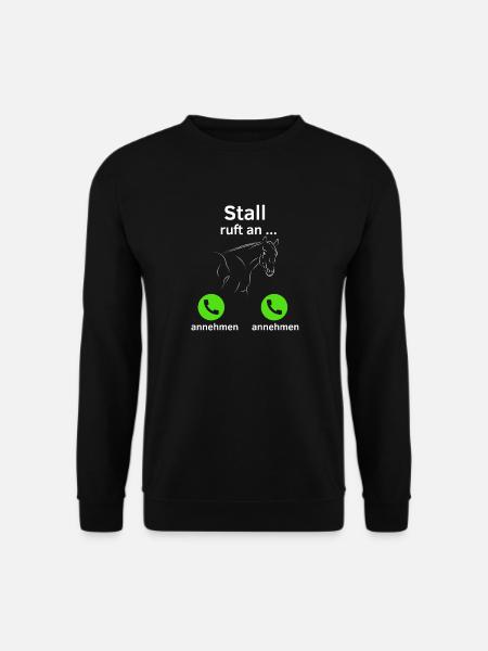 Stall ruft an - annehmen oder annehmen? - Unisex Pullover - Schwarz