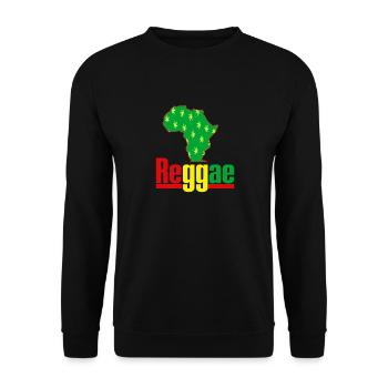 Carte Africa Reggae avec feuilles de chanvre - Sweat-shirt Unisexe - noir - Devant - Alina (178cm) & Michal (187cm)