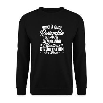 Le meilleur moniteur d'équitation du monde - Sweat-shirt Unisexe - noir - Devant - Alina (178cm) & Michal (187cm)