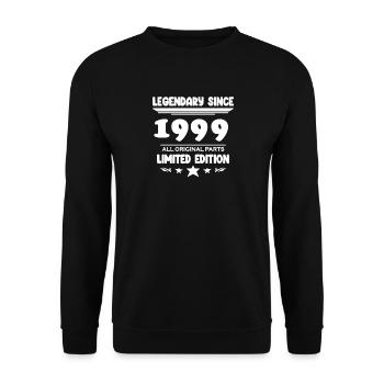 1999 - Né 1999 - Année de construction 1999 - Sweat-shirt Unisexe - noir - Devant - Alina (178cm) & Michal (187cm)