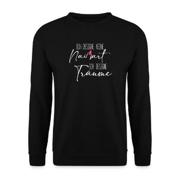 Ich designe keine Nailart Nageldesignerin - Unisex Pullover - Schwarz - Vorne - Alina (178cm) & Michal (187cm)