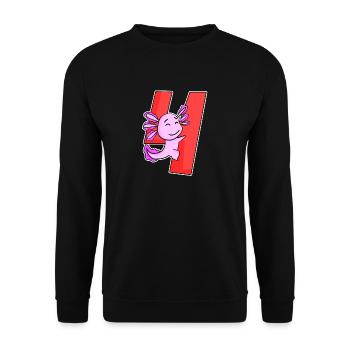 4. Geburtstag Mädchen 4 Jahre alt - Unisex Pullover - Schwarz - Vorne - Alina (178cm) & Michal (187cm)