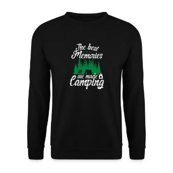 Best memories are made camping - Unisex Sweatshirt - black - Front - Alina (178cm) & Michal (187cm)