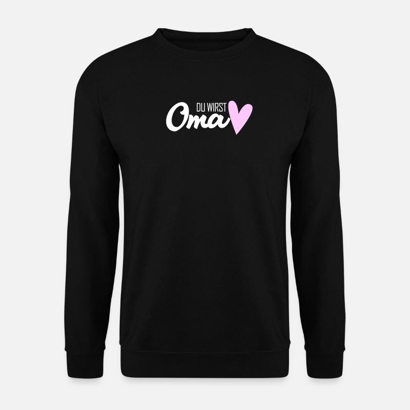 Oma - Oma werden - Schwangerschaft verkünden - Unisex Pullover - Schwarz
