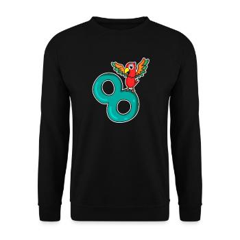 8 Jahre alt - 8. Geburtstag mit Tier Motiv - Unisex Pullover - Schwarz - Vorne - Alina (178cm) & Michal (187cm)