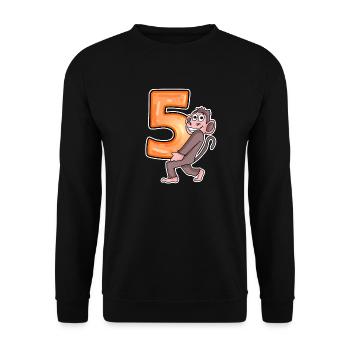 5 ans - 5 ans avec motif animal - Sweat-shirt Unisexe - noir - Devant - Alina (178cm) & Michal (187cm)