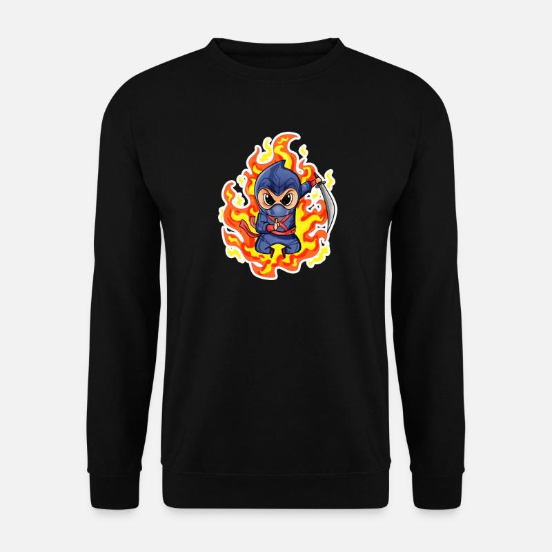 Ninja Fire Red - Unisex Sweatshirt - black