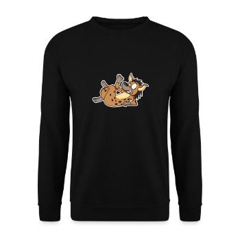 hyène - Sweat-shirt Unisexe - noir - Devant - Alina (178cm) & Michal (187cm)