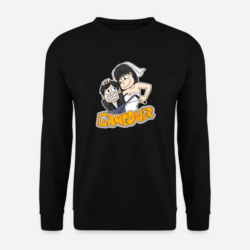 Game Over Wedding Funny Gift - Unisex Sweatshirt - black