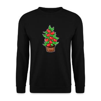 Gardener Tomato Greenhouse Garden Motif - Unisex Sweatshirt - black - Front - Alina (178cm) & Michal (187cm)