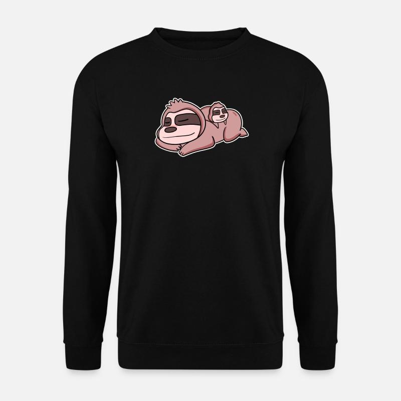 Sloth with baby - Unisex Sweatshirt - black