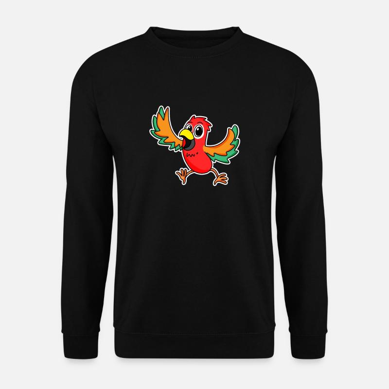 Papagei Vogel Vögel - Unisex Pullover - Schwarz