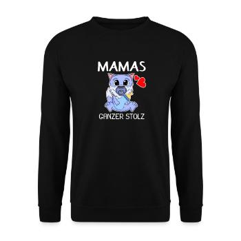 Baby Geburt Schwanger Babyspruch Sprüche - Unisex Pullover - Schwarz - Vorne - Alina (178cm) & Michal (187cm)