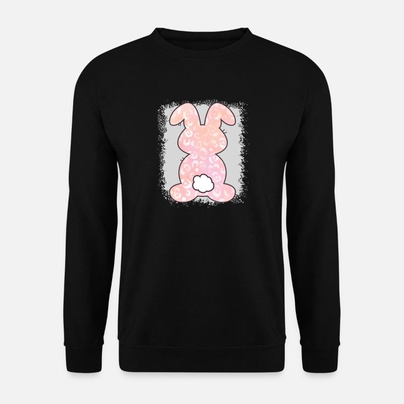 Leopard Print Bleached Easter - Unisex Sweatshirt - black