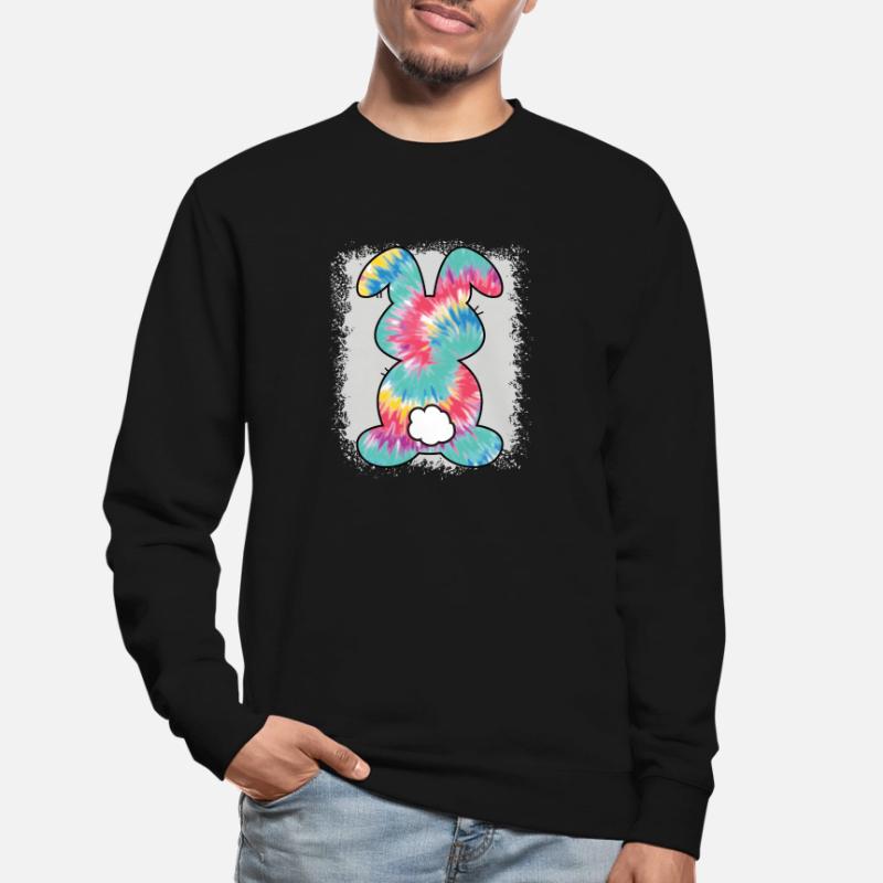 Tie Dye Rabbit Bleached Easter Unisex Sweatshirt
