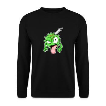 Virus vaccination - Unisex Sweatshirt - black - Front - Alina (178cm) & Michal (187cm)