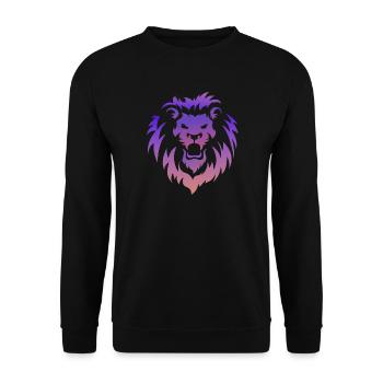 Lion Tribal Tattoo Art - Unisex Sweatshirt - black - Front - Alina (178cm) & Michal (187cm)