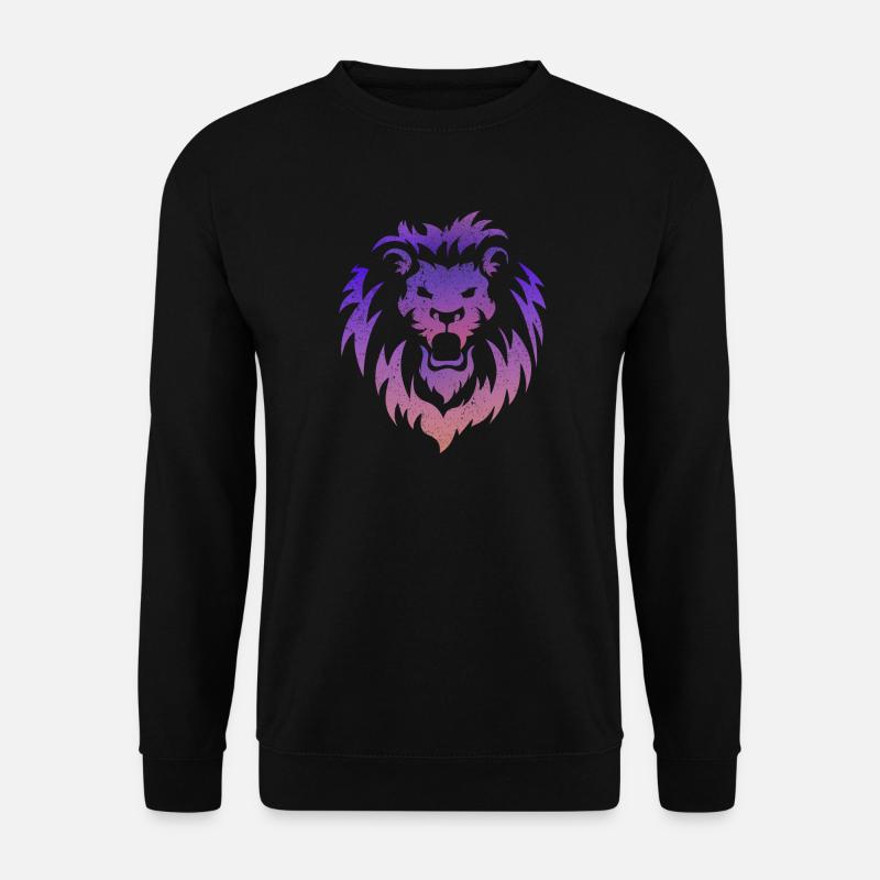 Löwen Kopf Tribal - Unisex Pullover - Schwarz