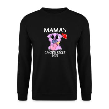 Baby 2022 - Geburt Schwanger 2022 - Baby Tochter - Unisex Pullover - Schwarz - Vorne - Alina (178cm) & Michal (187cm)