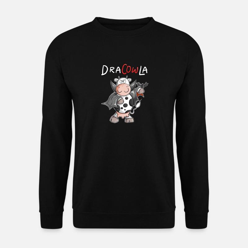DraCOWla Dracula Cow Halloween - Unisex Sweatshirt - black
