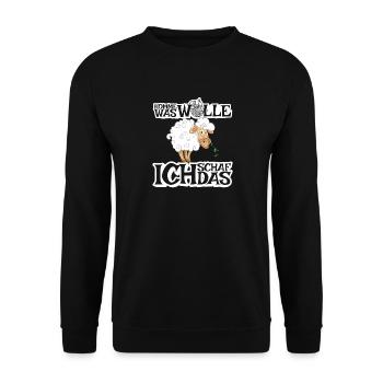 Komme was Wolle ich Schaf das - Unisex Pullover - Schwarz - Vorne - Alina (178cm) & Michal (187cm)