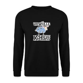 Komme was Wolle ich Schaf das - Unisex Pullover - Schwarz - Vorne - Alina (178cm) & Michal (187cm)