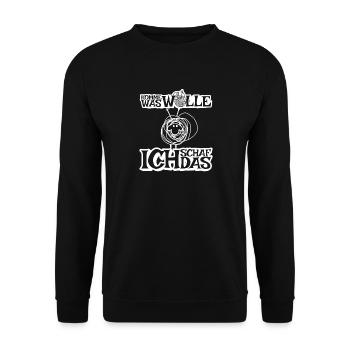 Komme was Wolle ich Schaf das - Unisex Pullover - Schwarz - Vorne - Alina (178cm) & Michal (187cm)