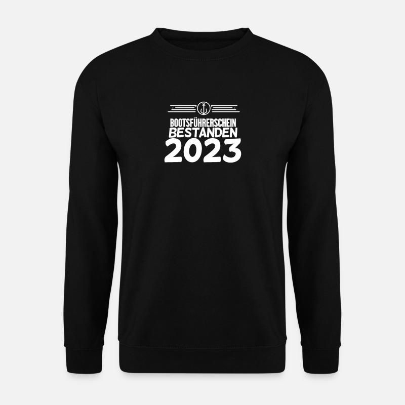 Bootsführerschein 2023 Motorboot Geschenk - Unisex Pullover - Schwarz