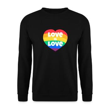Valentine's day, Valentine's day, Valentine's day, - Unisex Sweatshirt - black - Front - Alina (178cm) & Michal (187cm)