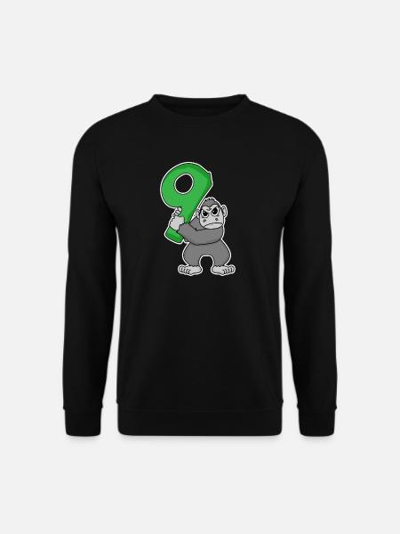 9 Jahre alt - 9. Geburtstag mit Tier Motiv - Unisex Pullover - Schwarz