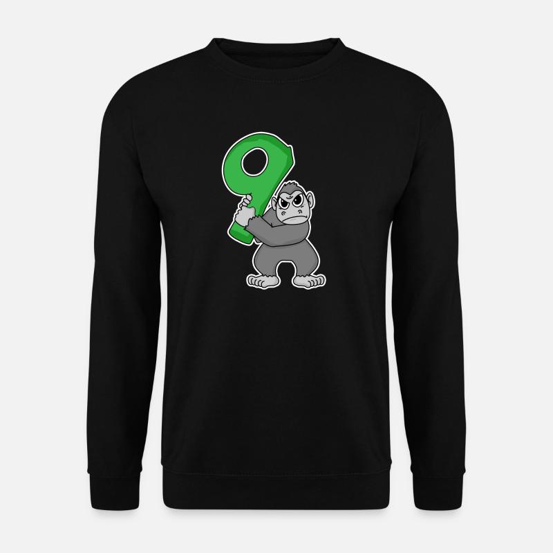 9 Jahre alt - 9. Geburtstag mit Tier Motiv - Unisex Pullover - Schwarz
