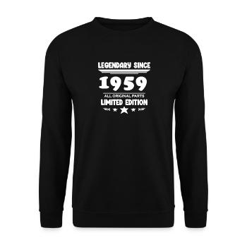 1959 - Born 1959 - Year of construction 1959 - Unisex Sweatshirt - black - Front - Alina (178cm) & Michal (187cm)