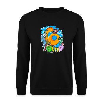 6 ans de poisson - Sweat-shirt Unisexe - noir - Devant - Alina (178cm) & Michal (187cm)
