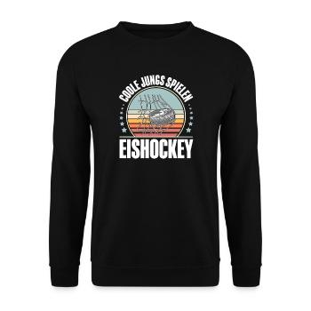 Eishockey  - Unisex Pullover - Schwarz - Vorne - Alina (178cm) & Michal (187cm)