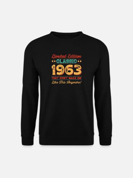 Limited Edition Classic 1963 60th Birthday gift - Unisextröja - svart