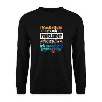 Kostüm Natürlich Verkleidet - Unisex Pullover - Schwarz - Vorne - Alina (178cm) & Michal (187cm)