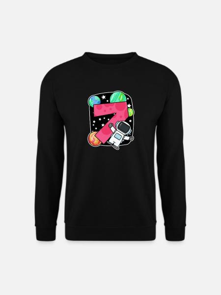7 Years Birthday Boy Gift - Unisex Sweatshirt - black