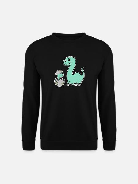 Dinosaur with baby dinosaur - Unisex Sweatshirt - black