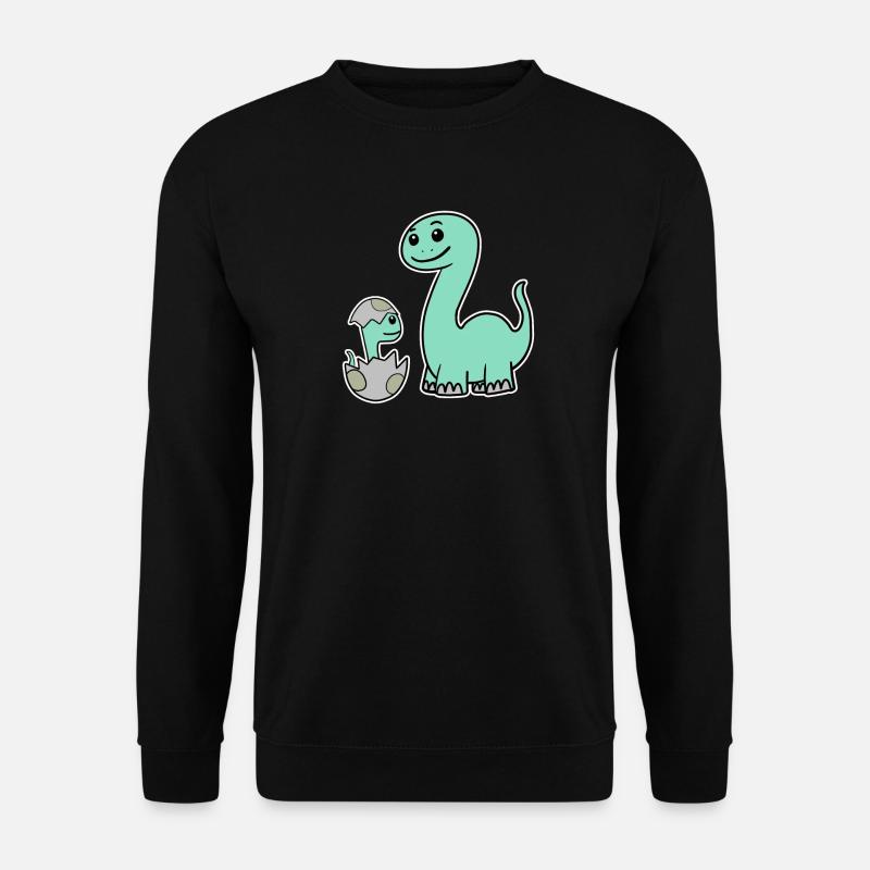 Dinosaur with baby dinosaur - Unisex Sweatshirt - black