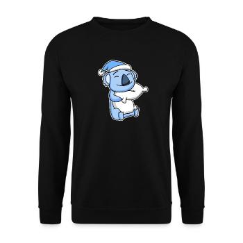 Koala avec oreiller et bonnet de couchage - Sweat-shirt Unisexe - noir - Devant - Alina (178cm) & Michal (187cm)